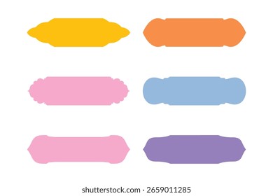 Horizontal Badges Frame Design Glyph - SET 6