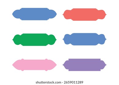Glifo de Design de Quadro de Emblemas Horizontais - SET 6