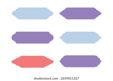Glifo de Design de Quadro de Emblemas Horizontais - SET 6