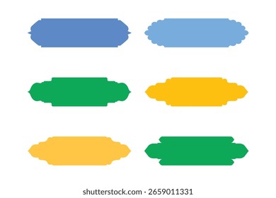 Horizontal Badges Frame Design Glyph - SET 6