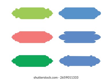Glifo de Design de Quadro de Emblemas Horizontais - SET 6