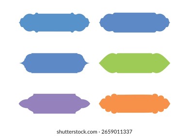 Horizontal Badges Frame Design Glyph - SET 6