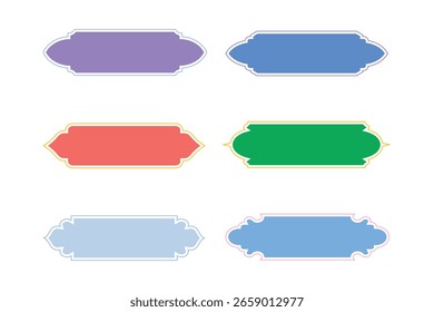 Glifo de Design de Quadro de Emblemas Horizontais com Linha em Negrito - SET 6
