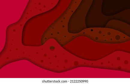 horizontal banner with 3D abstract background and paper cut shapes. Vector design layout for business presentations, flyers, posters and invitations. 