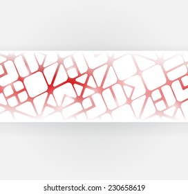 Horizontal banner with abstract geometric pattern