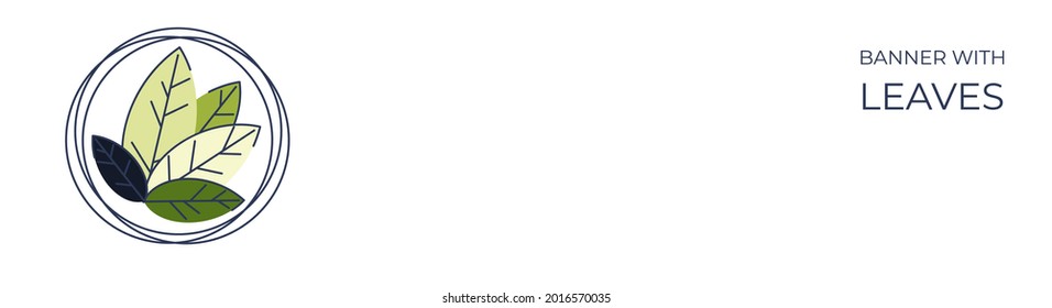 Horizontaler Banner für Werbung, Einladungen, Internetseiten aus bunten Blättern. Sommerhintergrund für den Verkauf. Geometrisches flaches Design. Stelle für deinen Text. Vektorgrafik
