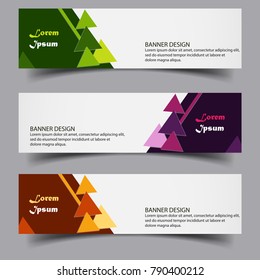horizontal Banner background modern template design