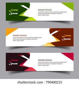 horizontal Banner background modern template design