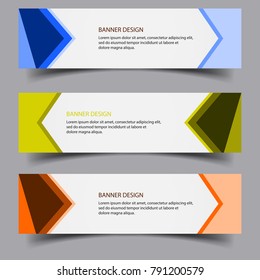 horizontal Banner background modern template design 