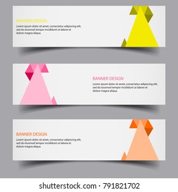 horizontal Banner background modern template design