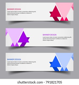 horizontal Banner background modern template design