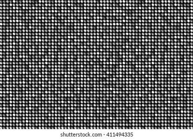 Horizontal banner or background with silver sequins, glitters, sparkles, paillettes. Party light music with shiny sequins. Silver dots glitter texture. Metallic glowing cloth. Bright wall. Repeat.