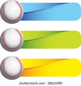 horizontal banner baseballs