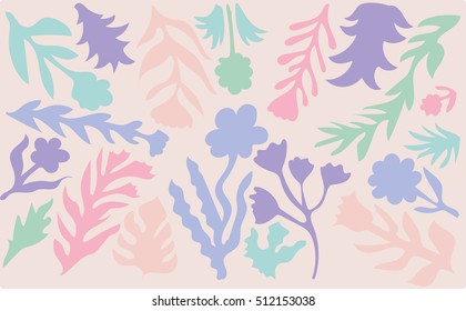 Horizontal banner with beautiful floral pattern. Creative universal style. Design for poster, card, invitation, placard, brochure, wallpaper, the cloth. Vector.