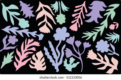 Horizontal banner with beautiful floral pattern. Creative universal style. Design for poster, card, invitation, placard, brochure, wallpaper, the cloth. Vector.