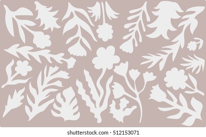 Horizontal banner with beautiful floral pattern. Creative universal style. Design for poster, card, invitation, placard, brochure, wallpaper, the cloth. Vector.