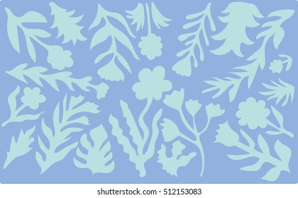 Horizontal banner with beautiful floral pattern. Creative universal style. Design for poster, card, invitation, placard, brochure, wallpaper, the cloth. Vector.