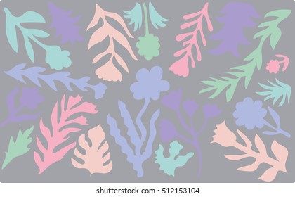 Horizontal banner with beautiful floral pattern. Creative universal style. Design for poster, card, invitation, placard, brochure, wallpaper, the cloth. Vector.