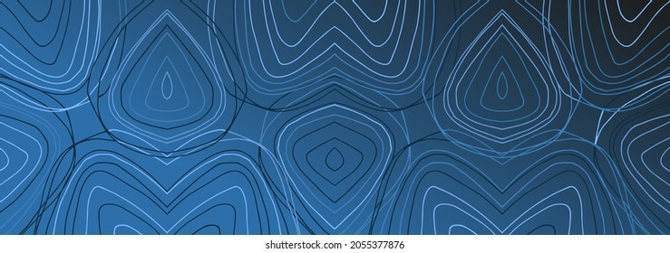 Banner horizontal en azul. Plantilla en blanco para texto, postales Diseño vectorial.
