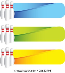 horizontal banner bowling pins