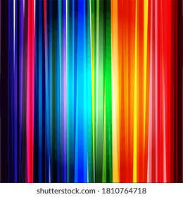 Horizontal banner of colorful rainbow colored vertical stripes
