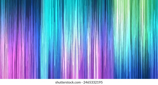 Horizontal banner of colorful rainbow colored vertical stripes