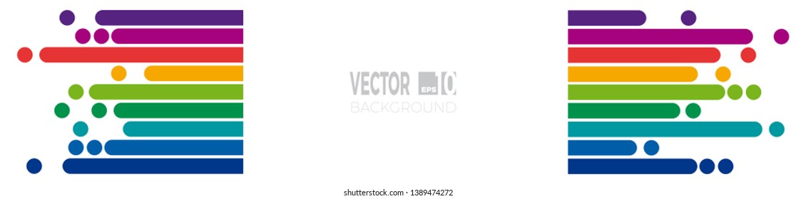 horizontal banner with copy space for text. Abstract spring vector background. Rainbow template for your project