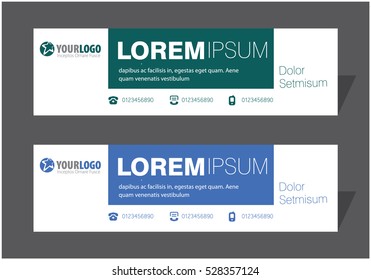 Horizontal Banner Design with elements
