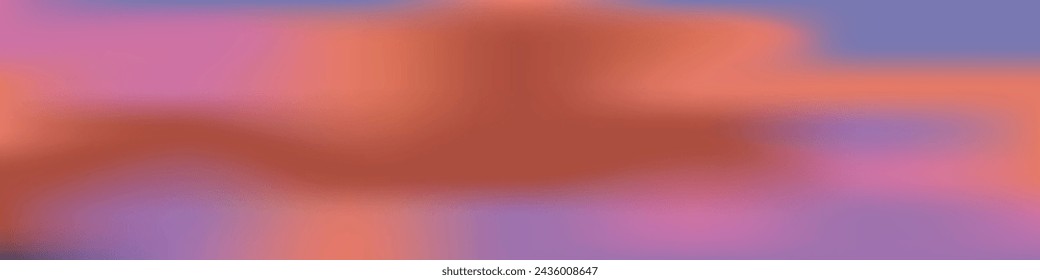 Horizontal banner evening pink sky. Vector gradient sunset background with copy space. Blank beautiful template for web, social networks, banners, posters, covers, design