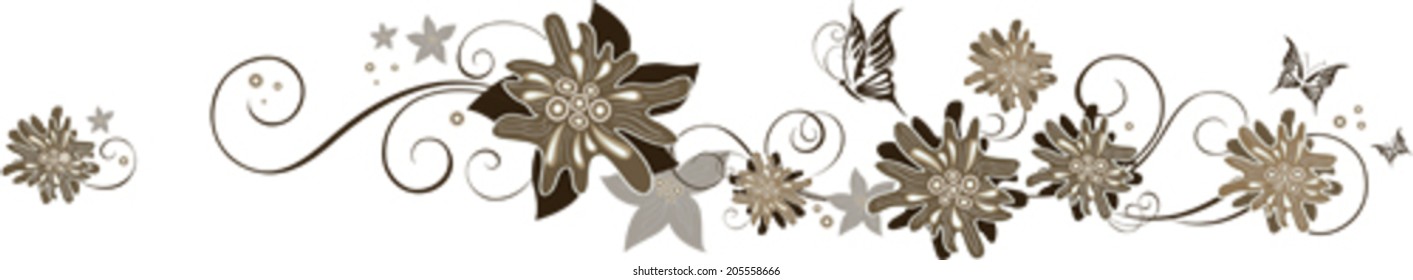 Banner horizontal con flores 