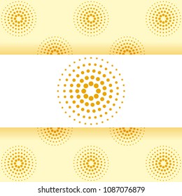 Horizontal banner with golden pattern and place for your text. Vector illustration EPS10