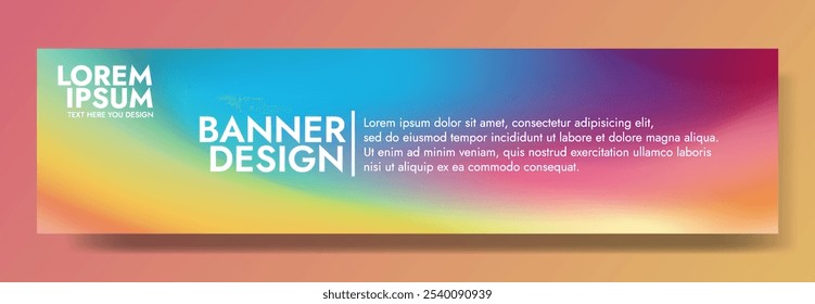 A horizontal banner with a gradient background from blue to purple with a white text overlay