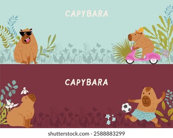 Horizontal banner. Gynecology. World menopause day. The concept of medicine. Woman with clock. Vector illustration. Field of poppies. Hand drawing illustration.