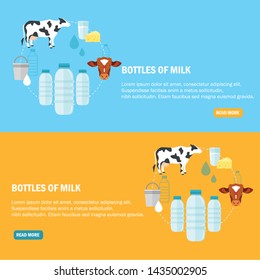 Horizontal banner milk bottles with buttons read more.
concepts for e-business, websites, mobile applications, banners, company brochures, book covers, layouts, etc.