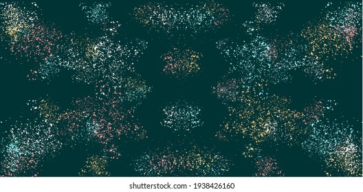 Horizontal banner. On a dark background, small splashes, like the night starry sky or like space.