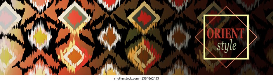 Horizontal banner in oriental style.