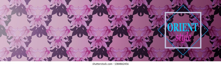Horizontal banner in oriental style.