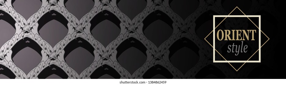 Horizontal banner in oriental style.