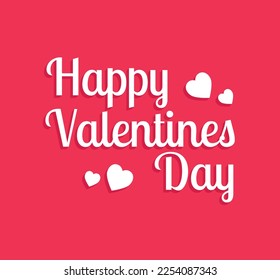 Horizontal banner with paper cut clouds. Place for text. Happy Valentine's day sale header or voucher template with hearts.