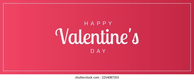 Horizontal banner with paper cut clouds. Place for text. Happy Valentine's day sale header or voucher template with hearts.