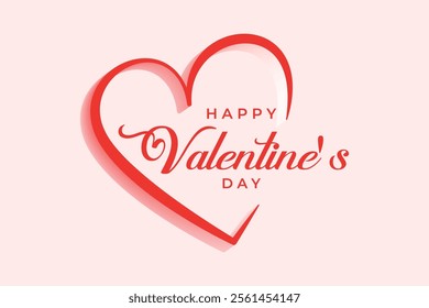 Horizontal banner with pink sky and paper-cut clouds. A place for text. Happy Valentine's Day banner