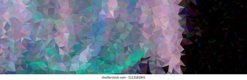 Horizontal banner with polygonal textur for print or web pages. Copy space. Vector clip art.