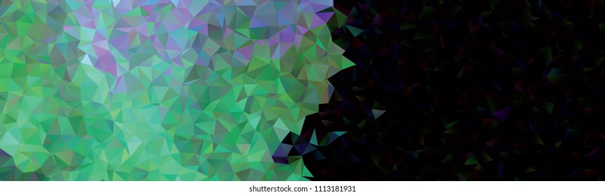 Horizontal banner with polygonal textur for print or web pages. Copy space. Vector clip art.
