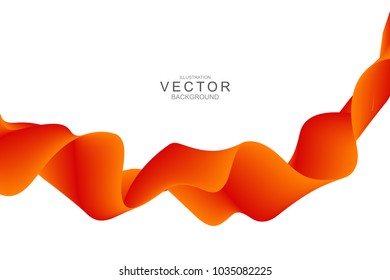 Horizontal Banner of Smoke fluid.abstract background with curve shape. Liquid wave modern template.