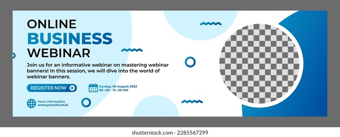 horizontale Bannervorlage für Business-Webinare