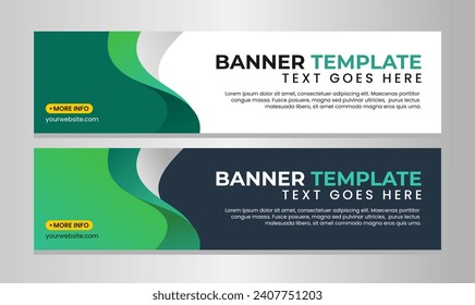 Vector de diseño de plantillas de banners horizontales