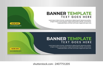 Horizontal banner template design vector