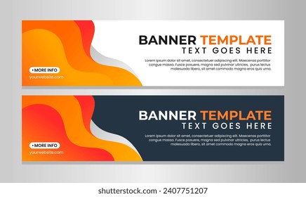 Horizontal banner template design vector