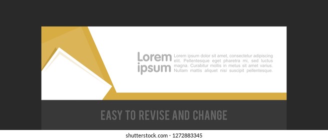 Horizontal banner template for a web site or other media. Vector Illustration. Eps 10.