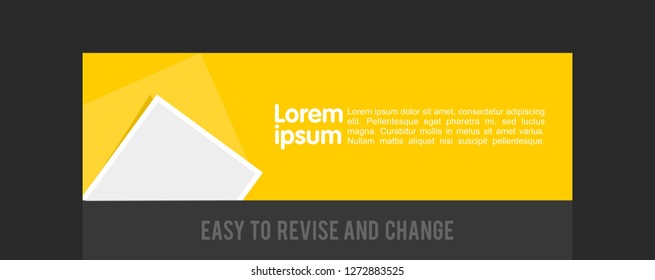 Horizontal banner template for a web site or other media. Vector Illustration. Eps 10.